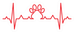 Paw Heartbeat Sticker