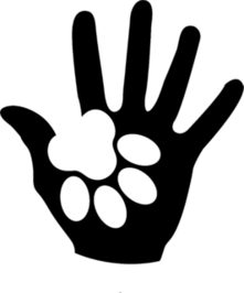 Paw Holding Hand Sticker