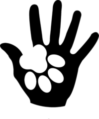 Paw Holding Hand Sticker