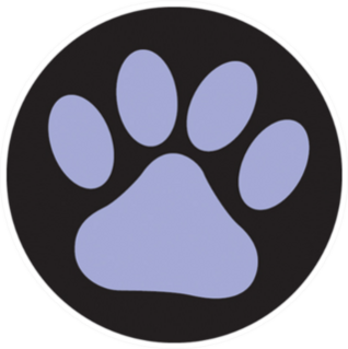 Paw Print In Blue Sticker