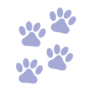 Paw Prints Periwinkle Sticker