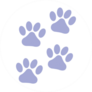 Paw Prints Periwinkle Sticker
