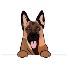 Paws Up German Shepherd Sticker