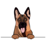 Paws Up German Shepherd Sticker