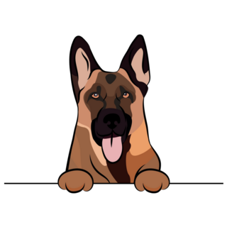 Paws Up German Shepherd Sticker