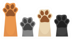 Paws Up Pets Sticker