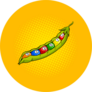 Pea Pod With Billiard Balls Pop Art Sticker