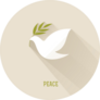 Peace Dove With Olive Branch On Neutral Background Sticker