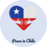Peace In Chile Heart Hug Sticker