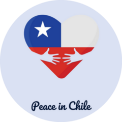 Peace In Chile Heart Hug Sticker