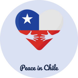 Peace In Chile Heart Hug Sticker