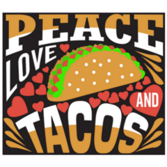 Peace Love And Tacos Sticker