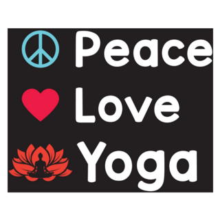 Peace Love And Yoga Sticker