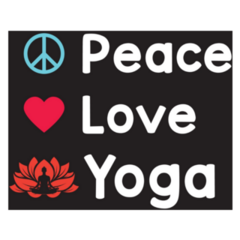 Peace Love And Yoga Sticker