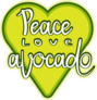 Peace, Love, Avocado Sticker