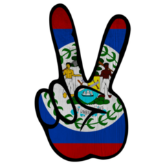 Peace, Love , Belize Sticker