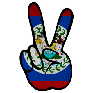 Peace, Love , Belize Sticker