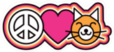 Peace Love Cats Sticker