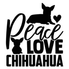 Peace Love Chihuahua Sticker