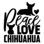 Peace Love Chihuahua Sticker