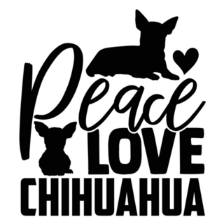 Peace Love Chihuahua Sticker