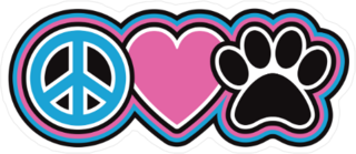 Peace Love Dogs Sticker