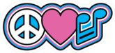 Peace Love Music Sticker