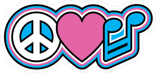 Peace Love Music Sticker