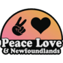 Peace Love Newfie Sticker