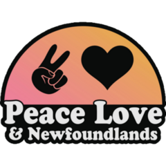 Peace Love Newfie Sticker