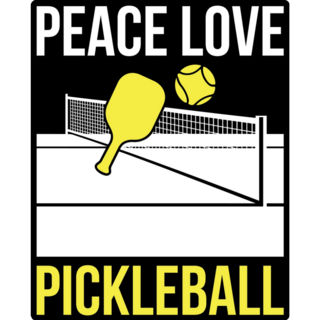 Peace Love Pickleball Sticker