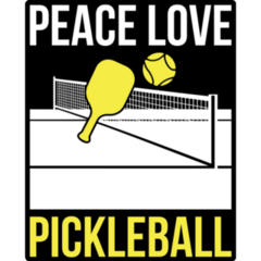 Peace Love Pickleball Sticker