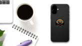 Peace Love Poodle Sticker on a Phone (New) example