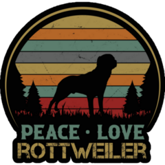 Peace Love Rottweiler Sticker