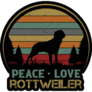 Peace Love Rottweiler Sticker