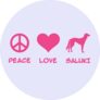 Peace, Love, Saluki Sticker