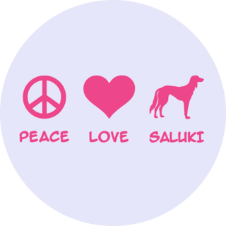 Peace, Love, Saluki Sticker