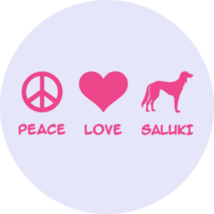 Peace, Love, Saluki Sticker