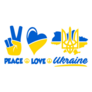 Peace Love Ukraine Protest Symbol Sticker