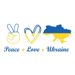 Peace Love Ukraine Ukraine Sticker