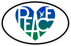Peace Lovers Heart® Oval Sticker