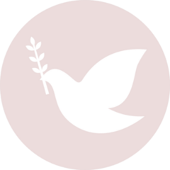 Peace Pigeon Dove, Purity Symbol On Pink Sticker