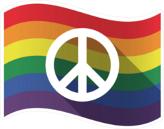 Peace Pride Flag Sticker