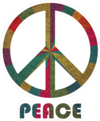 Peace Sign and Text Sticker