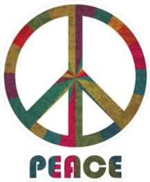 Peace Sign and Text Sticker