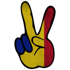 Peace Sign Chad Flag Sticker