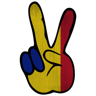 Peace Sign Chad Flag Sticker