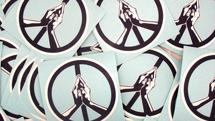 Peace Sign Custom Cut-Out Stickers