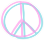 Peace Sign Doodle Icon Sticker