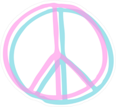 Peace Sign Doodle Icon Sticker